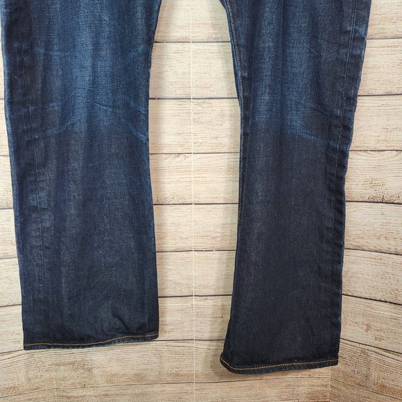 Men's 501 Button Fly Levi's Jeans Dark Wash Size 44 x 30 - Picture 3 of 12